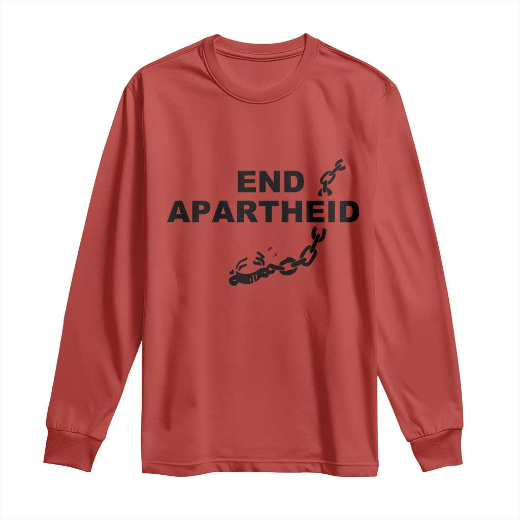 End Apartheid Human Rights Long Sleeve Shirt Broken Chain Social Justice Activist