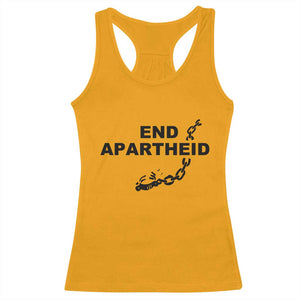 End Apartheid Human Rights Racerback Tank Top Broken Chain Social Justice Activist