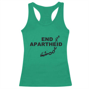 End Apartheid Human Rights Racerback Tank Top Broken Chain Social Justice Activist