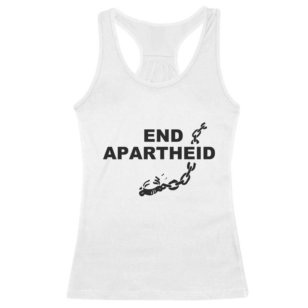 End Apartheid Human Rights Racerback Tank Top Broken Chain Social Justice Activist