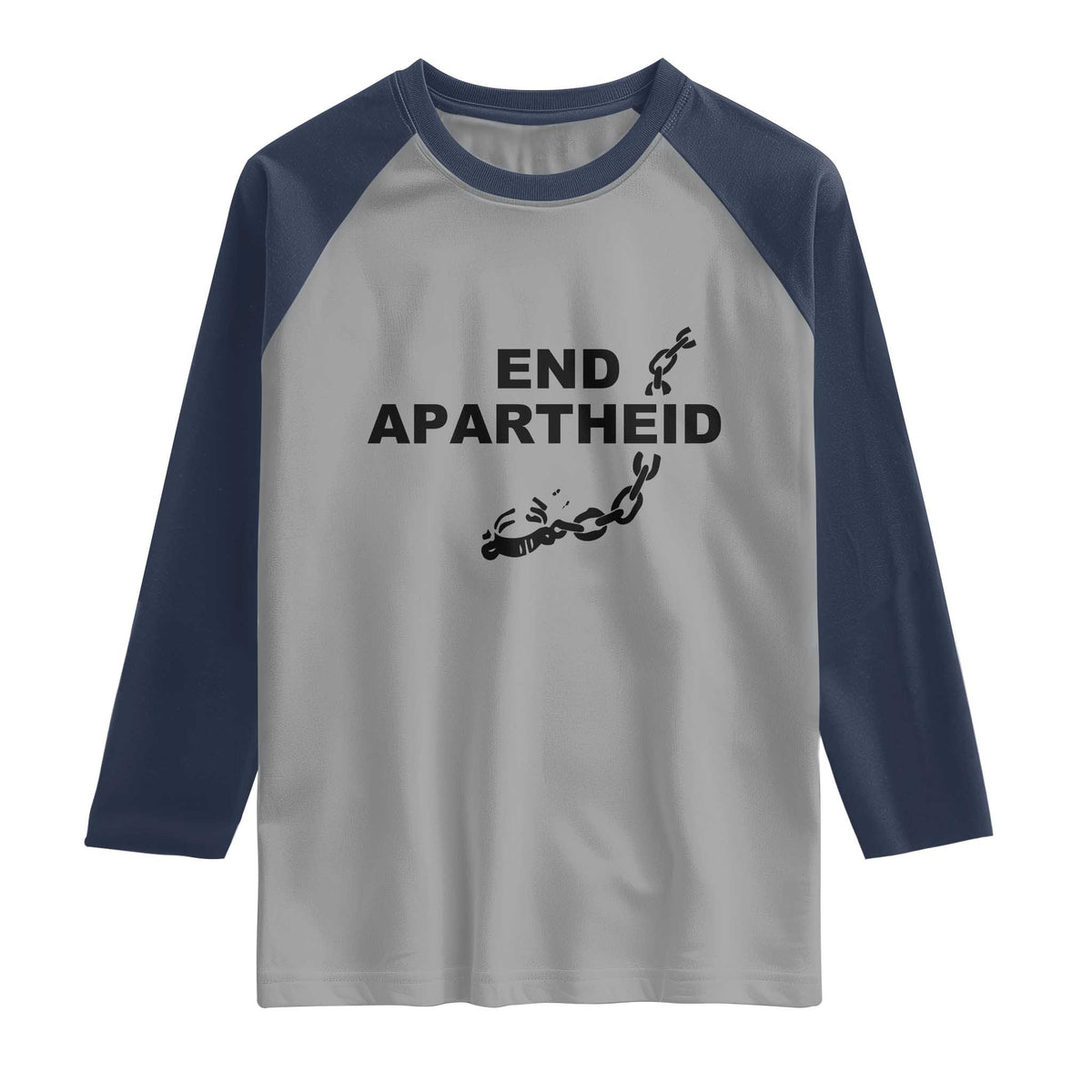 End Apartheid Human Rights Raglan Shirt Broken Chain Social Justice Activist