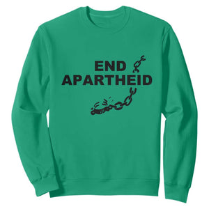 End Apartheid Human Rights Sweatshirt Broken Chain Social Justice Activist