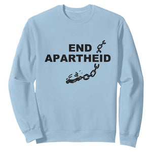 End Apartheid Human Rights Sweatshirt Broken Chain Social Justice Activist