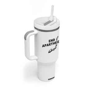 End Apartheid Human Rights Tumbler With Handle Broken Chain Social Justice Activist