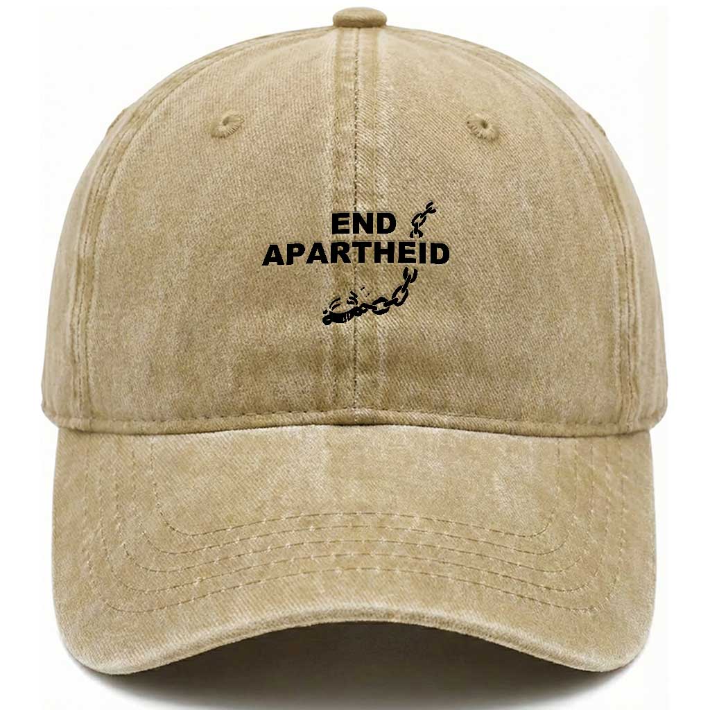 End Apartheid Human Rights Washed Cotton Baseball Cap Broken Chain Social Justice Activist TS02 Print Your Wear