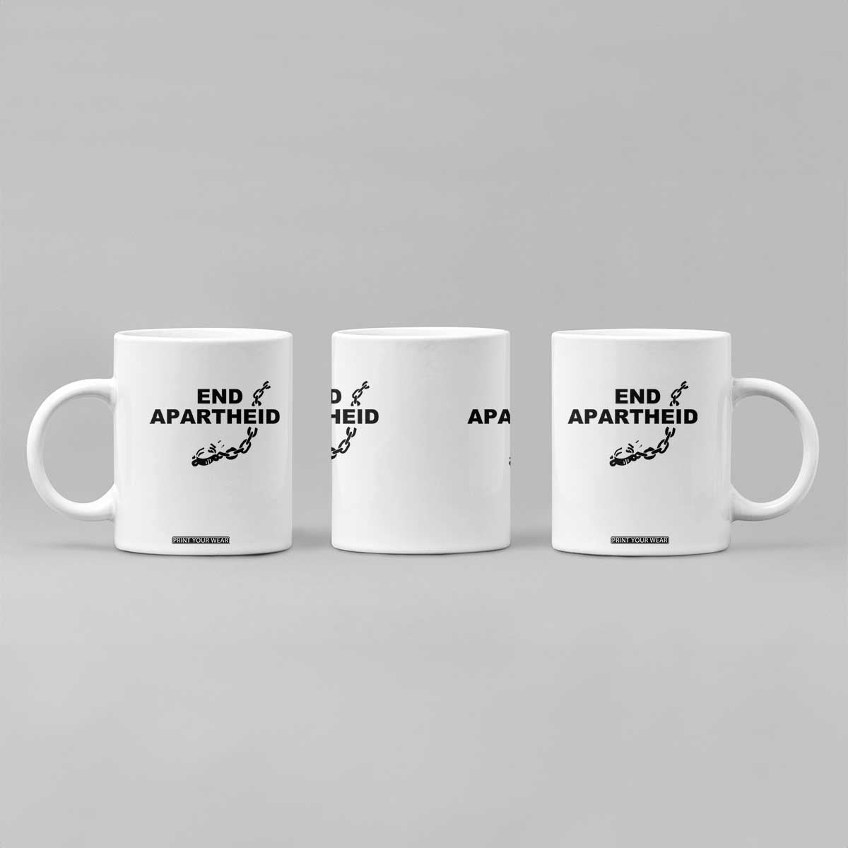 End Apartheid Human Rights Coffee Mug Broken Chain Social Justice Activist