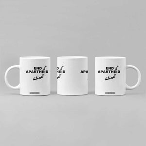 End Apartheid Human Rights Coffee Mug Broken Chain Social Justice Activist