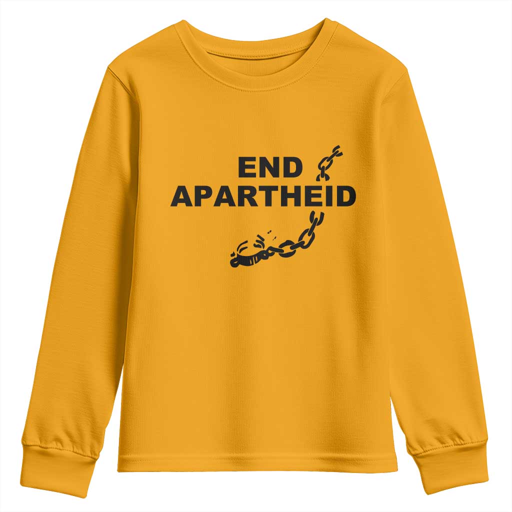 End Apartheid Human Rights Youth Sweatshirt Broken Chain Social Justice Activist