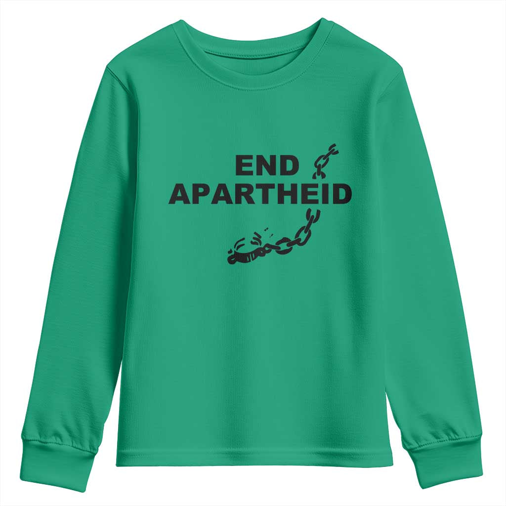End Apartheid Human Rights Youth Sweatshirt Broken Chain Social Justice Activist