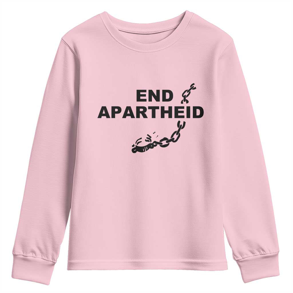 End Apartheid Human Rights Youth Sweatshirt Broken Chain Social Justice Activist
