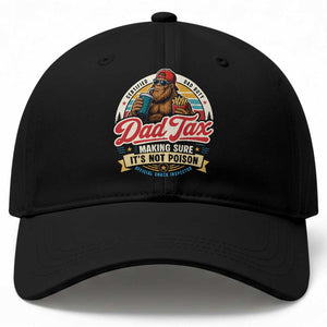Funny Dad Tax Certified Dad Duty Bigfoot Baseball Cap Vintage Sasquatch Official Snack Inspector