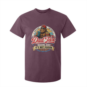 Funny Dad Tax Certified Dad Duty Bigfoot T Shirt For Kid Vintage Sasquatch Official Snack Inspector