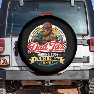 Funny Dad Tax Certified Dad Duty Bigfoot Spare Tire Cover Vintage Sasquatch Official Snack Inspector