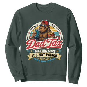 Funny Dad Tax Certified Dad Duty Bigfoot Sweatshirt Vintage Sasquatch Official Snack Inspector