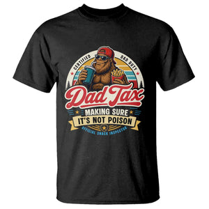 Funny Dad Tax Certified Dad Duty Bigfoot T Shirt Vintage Sasquatch Official Snack Inspector