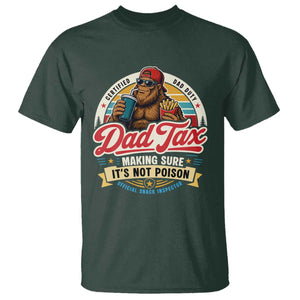 Funny Dad Tax Certified Dad Duty Bigfoot T Shirt Vintage Sasquatch Official Snack Inspector