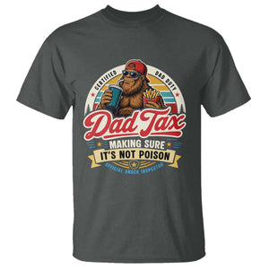 Funny Dad Tax Certified Dad Duty Bigfoot T Shirt Vintage Sasquatch Official Snack Inspector