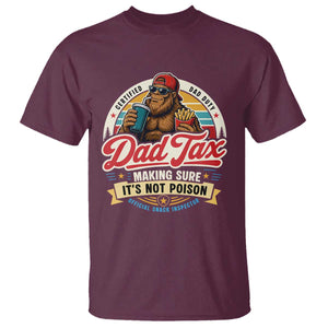 Funny Dad Tax Certified Dad Duty Bigfoot T Shirt Vintage Sasquatch Official Snack Inspector