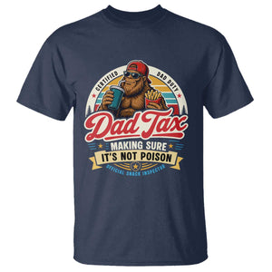 Funny Dad Tax Certified Dad Duty Bigfoot T Shirt Vintage Sasquatch Official Snack Inspector