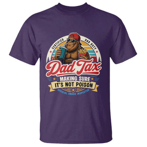 Funny Dad Tax Certified Dad Duty Bigfoot T Shirt Vintage Sasquatch Official Snack Inspector