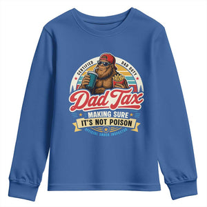 Funny Dad Tax Certified Dad Duty Bigfoot Youth Sweatshirt Vintage Sasquatch Official Snack Inspector