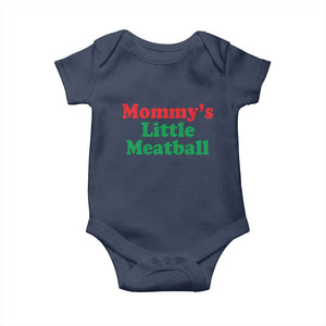 Mommy's Little Meatball Baby Onesie Funny Italian Family Baby Humor TS02 Navy Print Your Wear