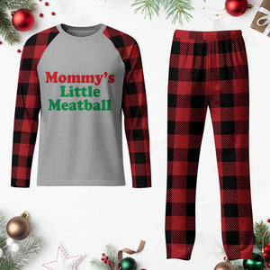 Mommy's Little Meatball Plaid Pajama Set Funny Italian Family Baby Humor TS02 Buffalo Plaid Print Your Wear
