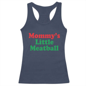 Mommy's Little Meatball Racerback Tank Top Funny Italian Family Baby Humor TS02 Navy Print Your Wear