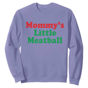 Mommy's Little Meatball Sweatshirt Funny Italian Family Baby Humor TS02 Violet Print Your Wear
