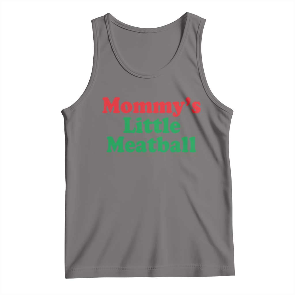 Mommy's Little Meatball Tank Top Funny Italian Family Baby Humor TS02 Deep Heather Print Your Wear