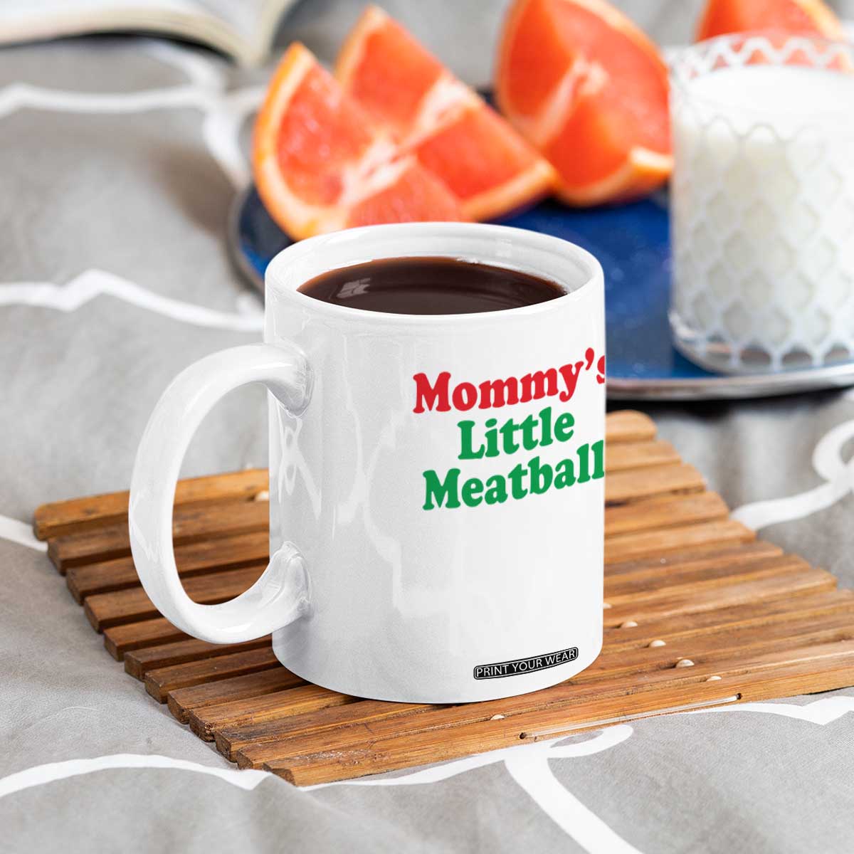 Mommy's Little Meatball Coffee Mug Funny Italian Family Baby Humor TS02 Print Your Wear