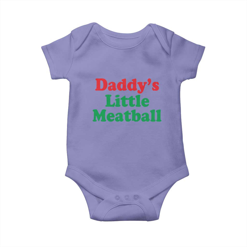 Daddy's Little Meatball Baby Onesie Funny Italian Family Baby Humor TS02 Violet Print Your Wear