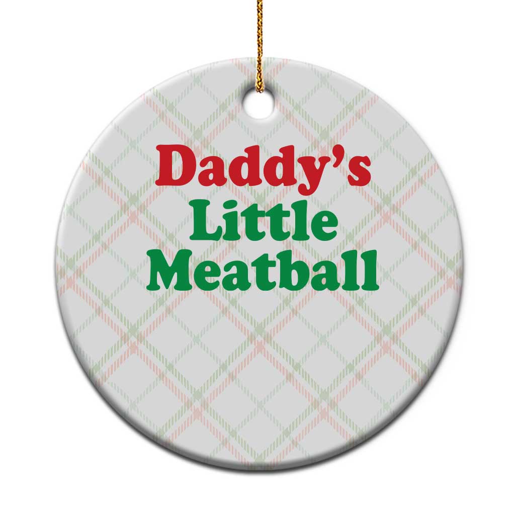 Daddy's Little Meatball Ceramic Ornament Funny Italian Family Baby Humor TS02 1pc Christmas Plaid Print Your Wear