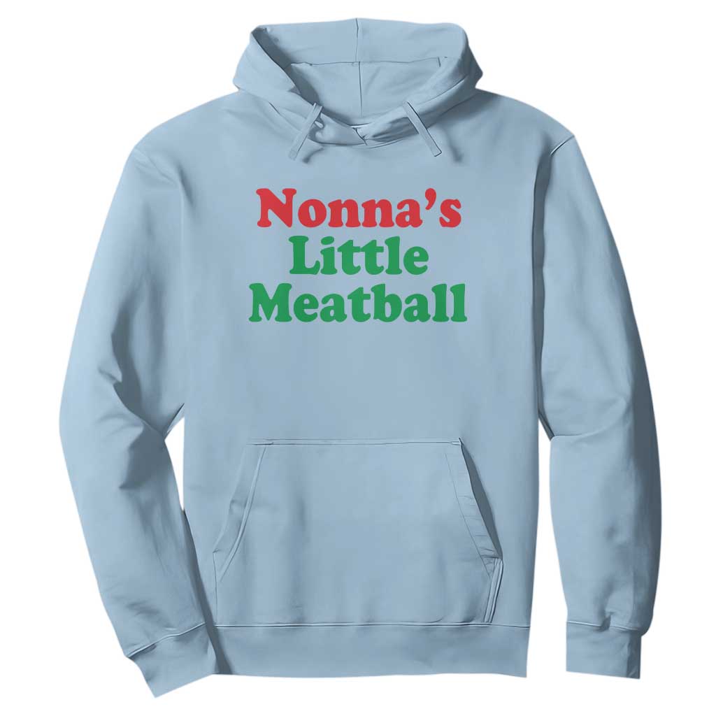 Nonna's Little Meatball Hoodie Funny Italian Family Baby Humor TS02 Light Blue Print Your Wear