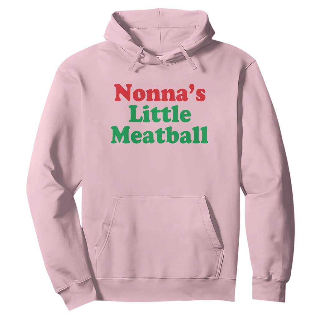 Nonna's Little Meatball Hoodie Funny Italian Family Baby Humor TS02 Light Pink Print Your Wear