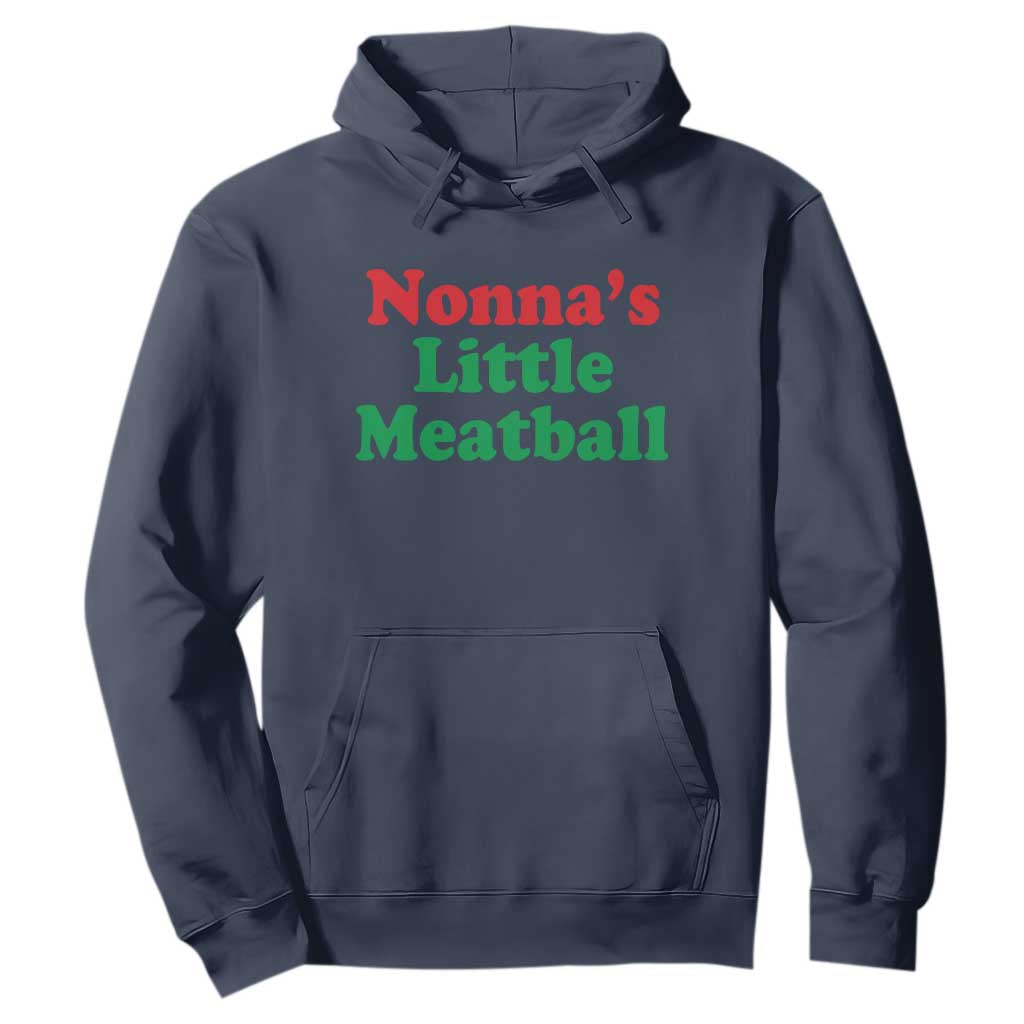 Nonna's Little Meatball Hoodie Funny Italian Family Baby Humor TS02 Navy Print Your Wear