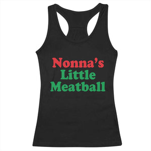 Nonna's Little Meatball Racerback Tank Top Funny Italian Family Baby Humor TS02 Black Print Your Wear