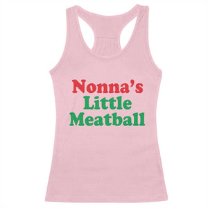 Nonna's Little Meatball Racerback Tank Top Funny Italian Family Baby Humor TS02 Light Pink Print Your Wear