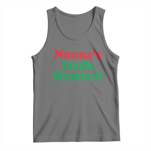 Nonna's Little Meatball Tank Top Funny Italian Family Baby Humor TS02 Black Heather Print Your Wear