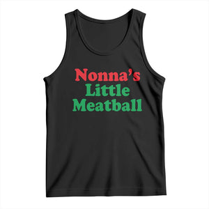 Nonna's Little Meatball Tank Top Funny Italian Family Baby Humor TS02 Black Print Your Wear