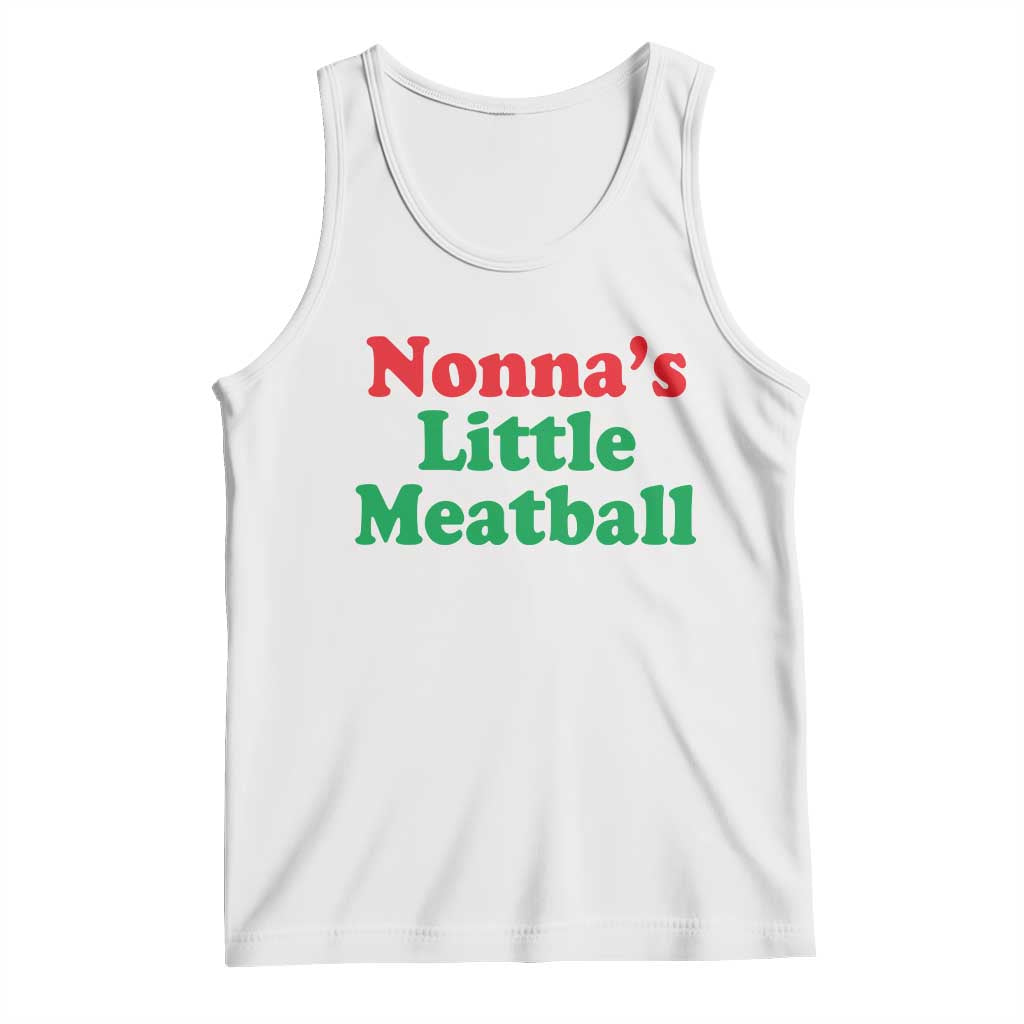 Nonna's Little Meatball Tank Top Funny Italian Family Baby Humor TS02 White Print Your Wear