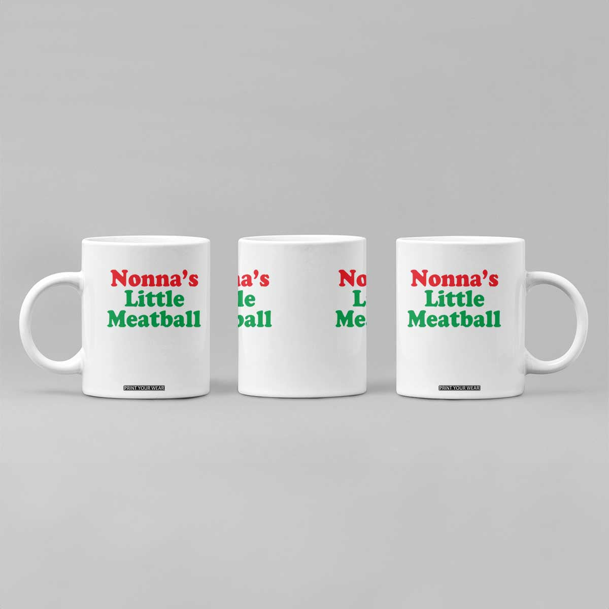 Nonna's Little Meatball Coffee Mug Funny Italian Family Baby Humor TS02 Print Your Wear