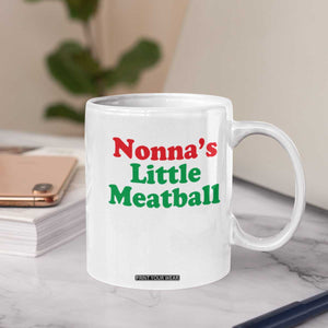 Nonna's Little Meatball Coffee Mug Funny Italian Family Baby Humor TS02 Print Your Wear