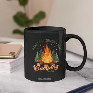 Fires Friends Fun Camping Crew Coffee Mug Cozy Campfire Adventure Outdoor Lovers TS02 Print Your Wear