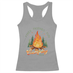 Fires Friends Fun Camping Crew Racerback Tank Top Cozy Campfire Adventure Outdoor Lovers TS02 Sport Gray Print Your Wear