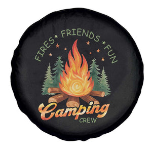 Fires Friends Fun Camping Crew Spare Tire Cover Cozy Campfire Adventure Outdoor Lovers TS02 Print Your Wear