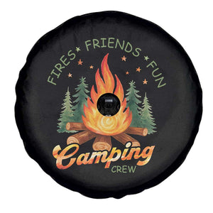 Fires Friends Fun Camping Crew Spare Tire Cover Cozy Campfire Adventure Outdoor Lovers TS02 Print Your Wear