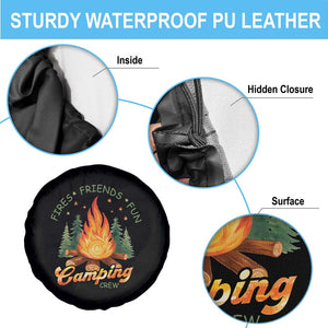 Fires Friends Fun Camping Crew Spare Tire Cover Cozy Campfire Adventure Outdoor Lovers TS02 Print Your Wear