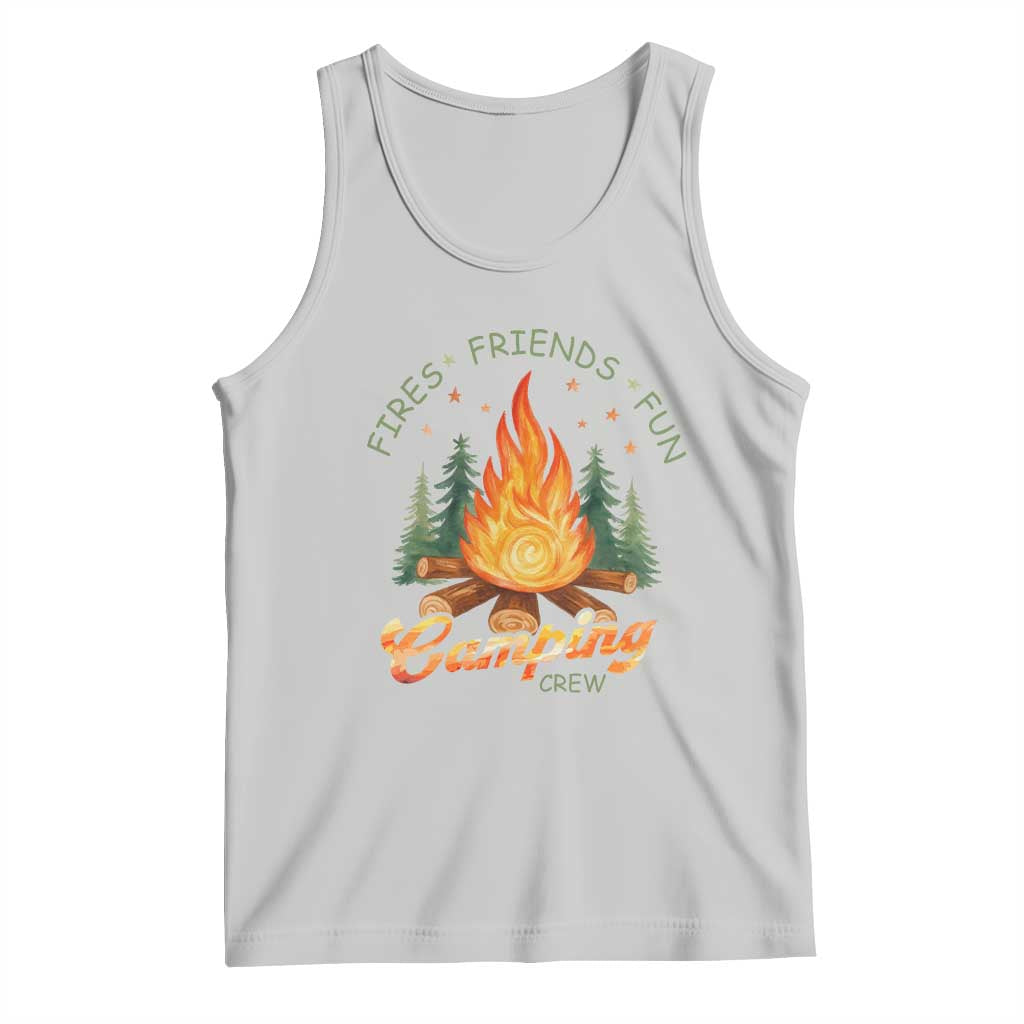 Fires Friends Fun Camping Crew Tank Top Cozy Campfire Adventure Outdoor Lovers TS02 Ash Print Your Wear