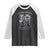 Summerween Social Club Raglan Shirt Spooky All Year Skeleton Summer Halloween Beach Party TS02 Black White Print Your Wear